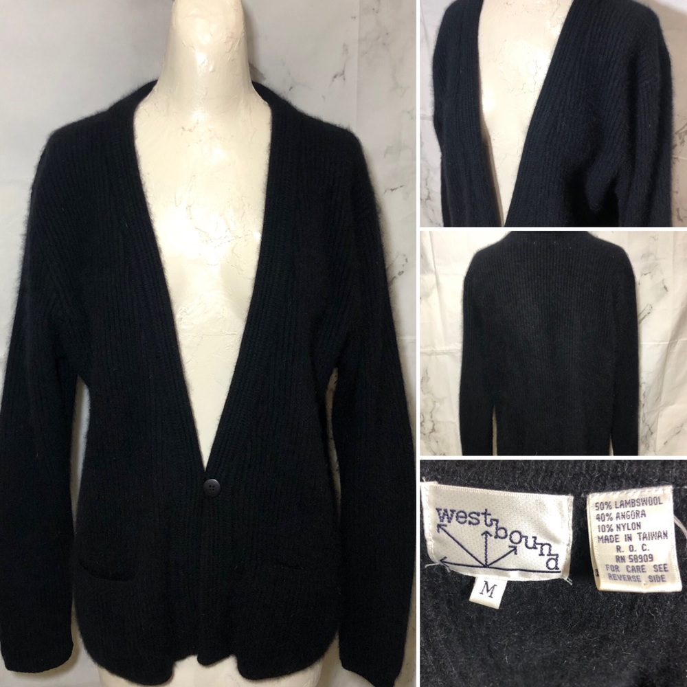 VTG 70/80’s Lambswool/Angora “Boyfriend” Cardigan